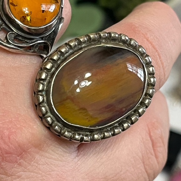 Vintage Sterling Brown Naturistic Ring - Picture 7 of 15